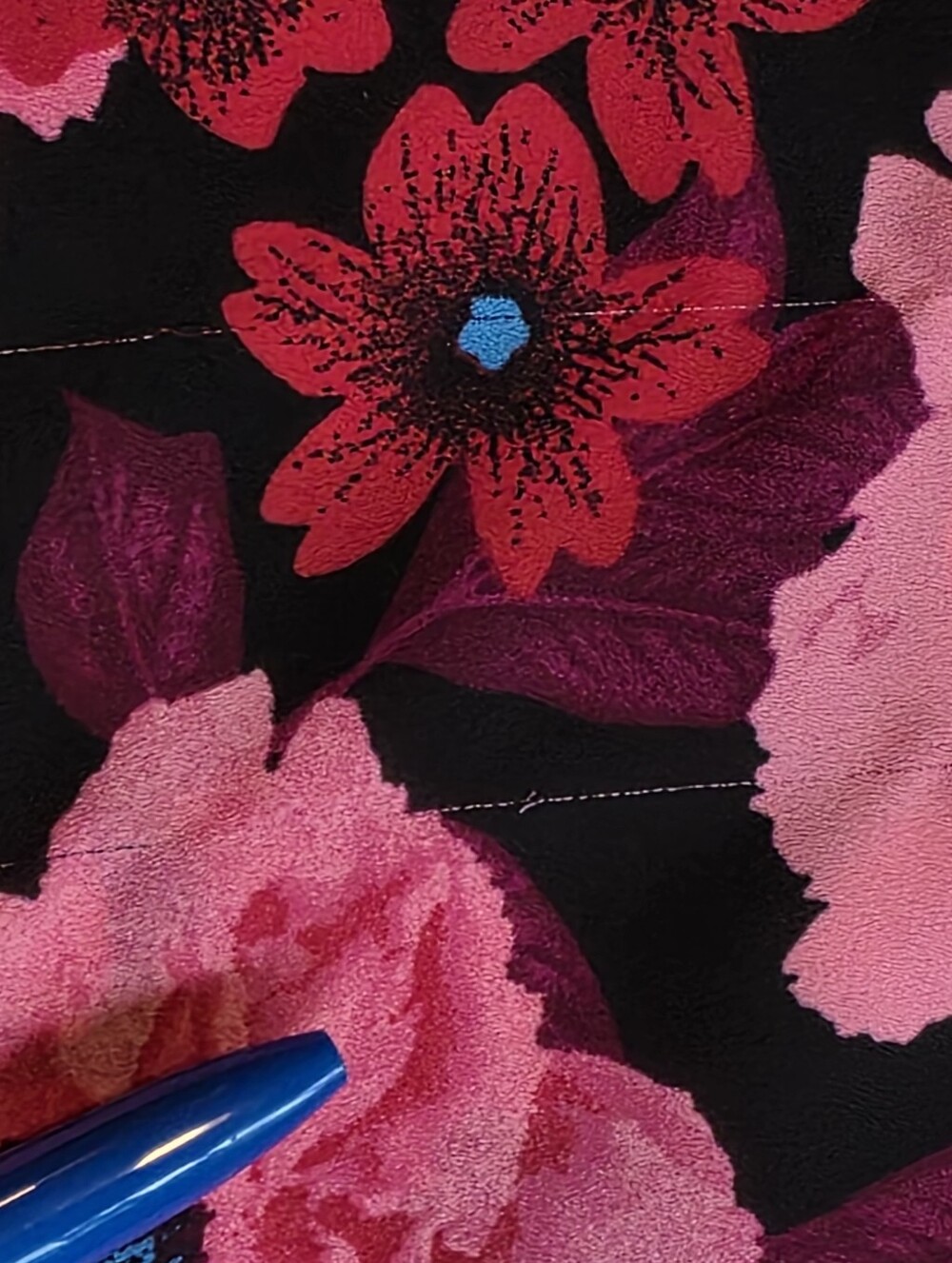 Worthington Pink Black Floral Roll Tab Sleeve Blouse 3X - Picture 15 of 16